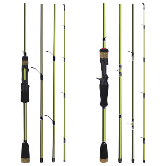 4 section fishing rod road sub rod short section carbon portable plug fishing rod