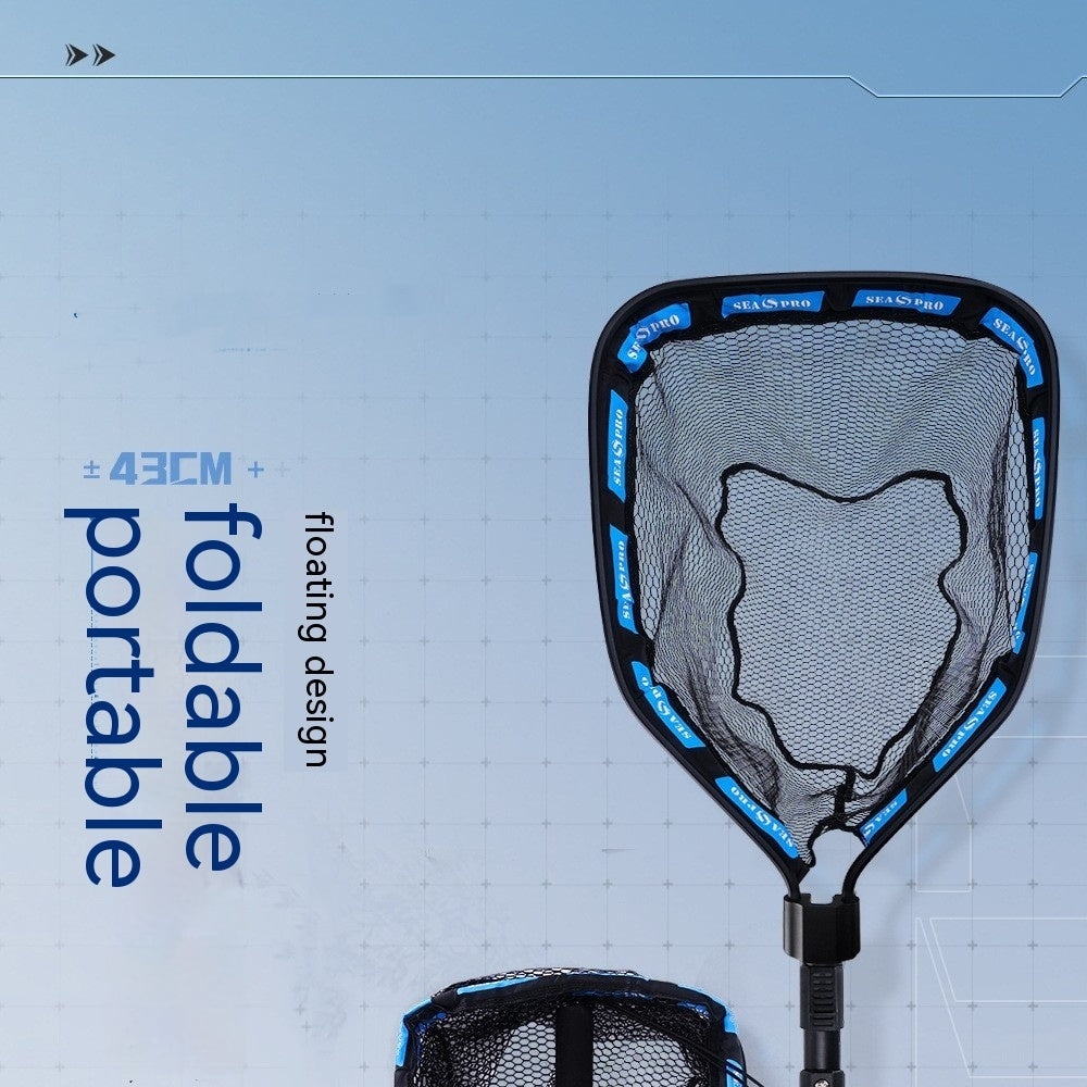 Collapsible Floating Dip Net With Connecting Rope For Fishing Rod Portable